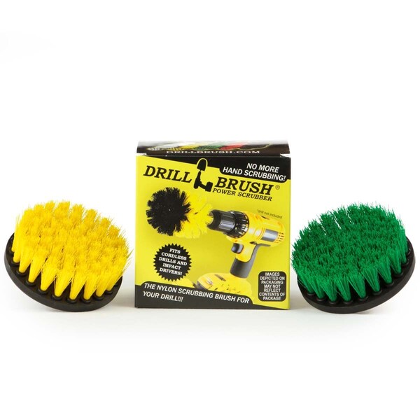 Drill Brush Power Scrubber By Useful Products 5 in W 5 in L Brush, Variety 4in-S-GY-QC-DB - main